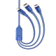 Câble De Charge 3 En 1 USB Vers USB C 8 Pin Et Micro USB Jusqu’à 6A Compatible Huawei 66W Tressé 1 Mètre 20 - www.yonis-shop.com