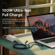 Câble De Charge Rapide 3 En 1 100W USB Type-C Micro USB 8 Pin Tressé Nylon 1,2 m Bleu