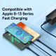 Câble De Charge Rapide 3 En 1 100W USB Type-C Micro USB 8 Pin Tressé Nylon 1,2 m Bleu