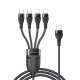 Câble De Charge USB Avec Double Type C Et Double 8 Pin 1,2 M 20 W 4 A Pour 4 Appareils En Nylon Tressé