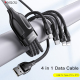 Câble De Charge USB Avec Double Type C Et Double 8 Pin 1,2 M 20 W 4 A Pour 4 Appareils En Nylon Tressé
