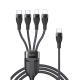 Câble De Charge Type C Vers Double Type C Et Double 8 Pin Pour 4 Appareils 4A 20W 120 Cm Nylon Tressé