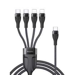 Câble De Charge Type C Vers Double Type C Et Double 8 Pin Pour 4 Appareils 4A 20W 120 Cm Nylon Tressé - www.yonis-shop.com