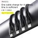 Câble De Charge Type C Vers Double Type C Et Double 8 Pin Pour 4 Appareils 4A 20W 120 Cm Nylon Tressé