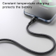 Câble De Charge Type C Vers Double Type C Et Double 8 Pin Pour 4 Appareils 4A 20W 120 Cm Nylon Tressé