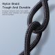 Câble De Charge Type C Vers Double Type C Et Double 8 Pin Pour 4 Appareils 4A 20W 120 Cm Nylon Tressé