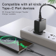 Câble De Charge Type C Vers Double Type C Et Double 8 Pin Pour 4 Appareils 4A 20W 120 Cm Nylon Tressé