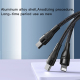 Câble De Charge Type C Vers Double Type C Et Double 8 Pin Pour 4 Appareils 4A 20W 120 Cm Nylon Tressé