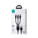 Câble De Charge Et Données 3 En 1 Pour Trois Appareils USB 8 Pin USB-C Micro USB 0,3 m Tressé Nylon 480 Mbps - www.yonis-shop...