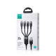 Câble USB 4 En 1 Pour Charger 4 Appareils Simultanément Avec 8 Pin Double USB C Et Micro USB Nylon Tressé