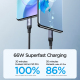 Câble De Charge 3 En 2 Pour 3 Appareils Jusqu’à 100 W USB Type C 8 Pin Micro USB En Nylon Tressé 1,2 M