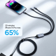 Câble De Charge 3 En 2 Pour 3 Appareils Jusqu’à 100 W USB Type C 8 Pin Micro USB En Nylon Tressé 1,2 M