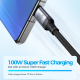Câble De Charge 3 En 1 USB Type-C 8 Pin Micro USB 100W 1,2 m Charge 3 Appareils Simultanément Tressé Nylon Rendu Résistant