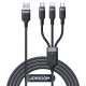 Câble 3 En 1 De Charge Et Transfert USB Vers 8 Pin USB-C Et Micro-USB Pour 3 Appareils 120 Cm En Nylon Tressé