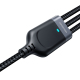 Câble 3 En 1 De Charge Et Transfert USB Vers 8 Pin USB-C Et Micro-USB Pour 3 Appareils 120 Cm En Nylon Tressé