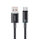 Câble USB Vers Type C 6A Pour Charge Rapide Et Transfert De Données 480 MB/s Tressé Avec LED 120 cm