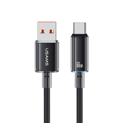 Câble USB Vers Type C 6A Pour Charge Rapide Et Transfert De Données 480 MB/s Tressé Avec LED 120 cm - www.yonis-shop.com