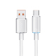 Câble USB Vers Type C 6A Pour Charge Rapide Et Transfert De Données 480 MB/s Tressé Avec LED 120 cm