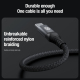 Câble De Charge Rapide 3 En 1 USB Vers 8 Pin Type C Et Micro USB 1 M Sortie Type C 4.4 A Tresse Nylon Renforcée