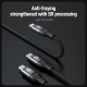Câble De Charge Rapide 3 En 1 USB Vers 8 Pin Type C Et Micro USB 1 M Sortie Type C 4.4 A Tresse Nylon Renforcée