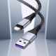 Câble USB 3 En 1 De Charge Et Transfert 17.5W Pour 8 Pin Micro USB Et USB C 1.2m Tressé En Nylon 480Mbps
