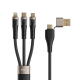 Câble De Charge Rapide Et De Données 5A USB USB C Vers 8 Pin USB C Et Micro USB 1,5 m Avec 3 Sorties Et PD 100W - www.yonis-s...