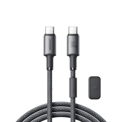 Câble USB-C Vers USB-C À Charge Rapide 3A Tressé Nylon Magnétique 480Mbps 1,2 m Gris Foncé - www.yonis-shop.com