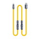 Câble De Charge Et De Données 4 En 1 65 W En Silicone Souple 1,4 M Avec Puce Intelligente Jaune