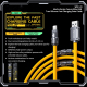 Câble De Charge Et De Données 4 En 1 65 W En Silicone Souple 1,4 M Avec Puce Intelligente Jaune
