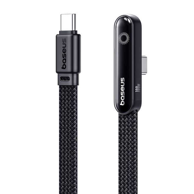 Câble USB-C Vers USB-C 100 W Pour Charge Rapide 1 m En Nylon Tressé Résistant Avec Puce E-Marker