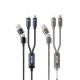 Câble 2 En 2 USB Et Type C Vers 8 Pin Et Type C Pour Charge Rapide 35/65 W Tressé 1,2 M Avec Puce Intelligente