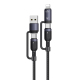 Câble De Charge Et De Données 4 En 1 60 W USB Type C Et 8 Pin Tressé 120 Cm 480 Mbps