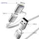 Câble De Charge Rapide Et De Données 4 En 1 USB Et Type-C Vers 8 Pin Et Type-C PD 60 W Tressé Nylon 1,2 M
