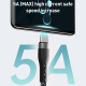 Câble De Charge Rapide USB 3 En 1 66 W Pour 3 Appareils Type C 8 Pin Micro USB Tressé 1 Mètre