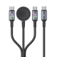 Câble De Charge 3 En 1 72 W Pour Trois Appareils Avec Charge Magnétique Apple Watch Et LED Colorée - www.yonis-shop.com