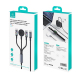 Câble De Charge 3 En 1 72 W Pour Trois Appareils Avec Charge Magnétique Apple Watch Et LED Colorée