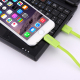 Câble De Charge Et Synchronisation 2 En 1 Micro USB Et Apple 8 Pin USB 2.0 Résistant 1 m Vert