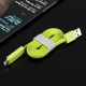 Câble De Charge Et Synchronisation 2 En 1 Micro USB Et Apple 8 Pin USB 2.0 Résistant 1 m Vert