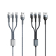 Câble De Charge 3 En 1 Pour 8 Pin USB C Et Micro USB 1.2 M 2 A Résistant Aux Flexions Pour Plusieurs Téléphones