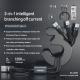 Câble De Charge 3 En 1 Pour 8 Pin USB C Et Micro USB 1.2 M 2 A Résistant Aux Flexions Pour Plusieurs Téléphones