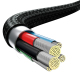 Câble De Charge Rapide USB C 3 En 1 20 W Vers 8 Pin Micro USB Et USB C Tressé 1 5 M Données 480 Mbps