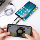 Câble De Charge 3 En 1 Pour Trois Appareils 2.4 A 8 Pin Type-C Micro USB En Nylon Tressé 1.2 m