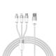 Câble USB 3 En 1 Pour Charge Simultanée 8 Pin Type-C Micro USB 3.5A 1.2M Tressé Nylon