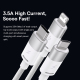 Câble USB 3 En 1 Pour Charge Simultanée 8 Pin Type-C Micro USB 3.5A 1.2M Tressé Nylon