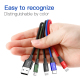 Câble De Charge 4 En 1 Double Lightning USB C Micro USB 3.5 A Tressé 1.2 M Pour iPhone