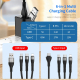 Câble De Charge 6 En 1 Avec Connecteurs USB-C 8 Broches Et Micro-USB Charge Rapide 5A Tressé