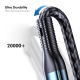 Câble De Charge Rapide 3 En 1 Pour Smartphones Et Tablettes 120W 6A USB 8 Pin Type C Micro USB Nylon Tressé 1.2 M