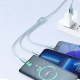 Câble 3 En 1 De Charge Et Données Pour Trois Appareils 3.5 A 8 Pin Micro USB USB C Vers USB A Tressé 1 m