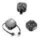 Câble De Charge Rapide 3 En 1 Rétractable 120 cm USB Micro USB Type-C 8 Pin Transmission De Données 5 A Blanc