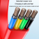 Câble De Charge Rapide 3 En 1 Rétractable 120 cm USB Micro USB Type-C 8 Pin Transmission De Données 5 A Blanc